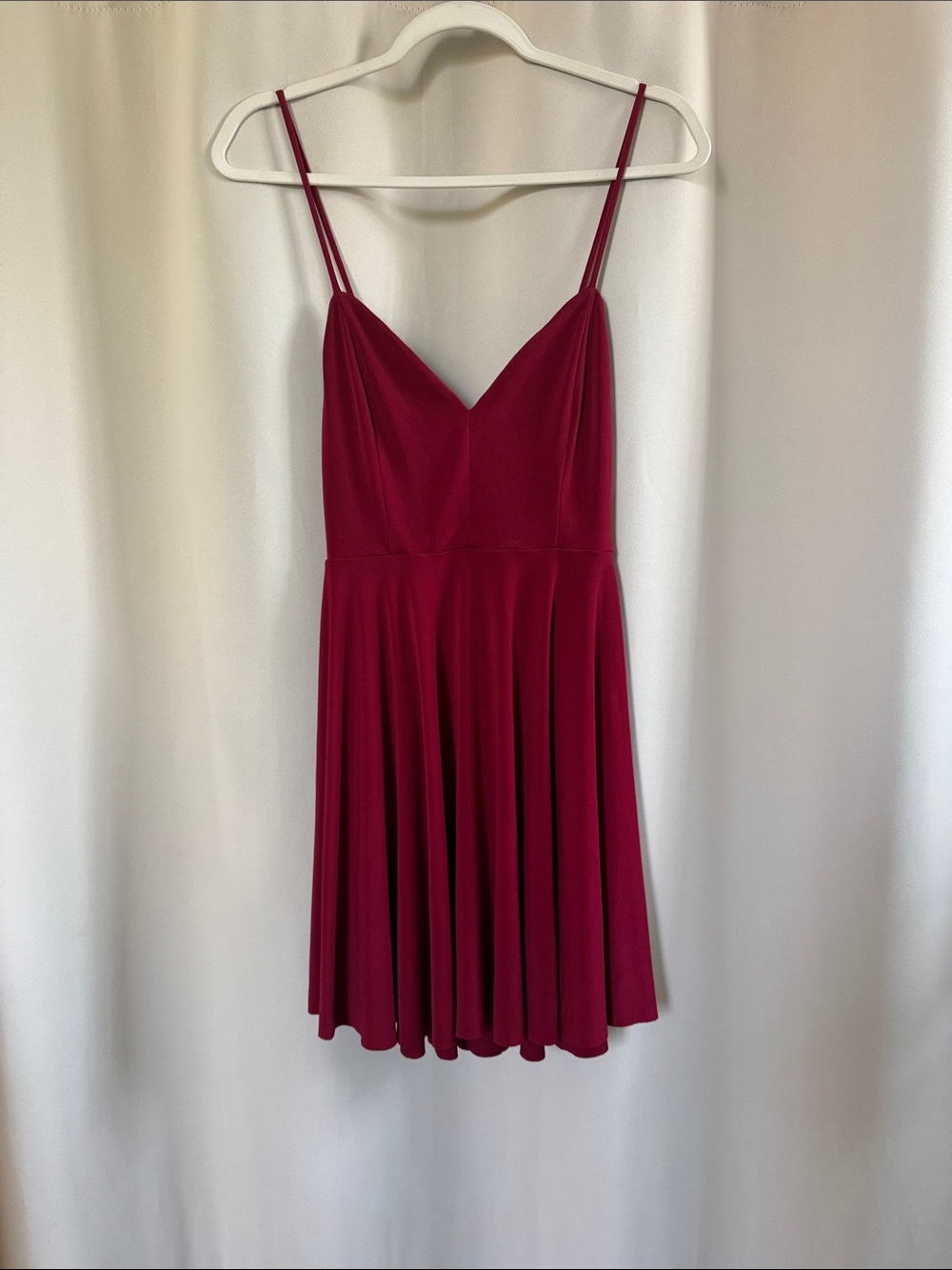 Kimchi Blue Raspberry Red Spaghetti Strap Mini Dress